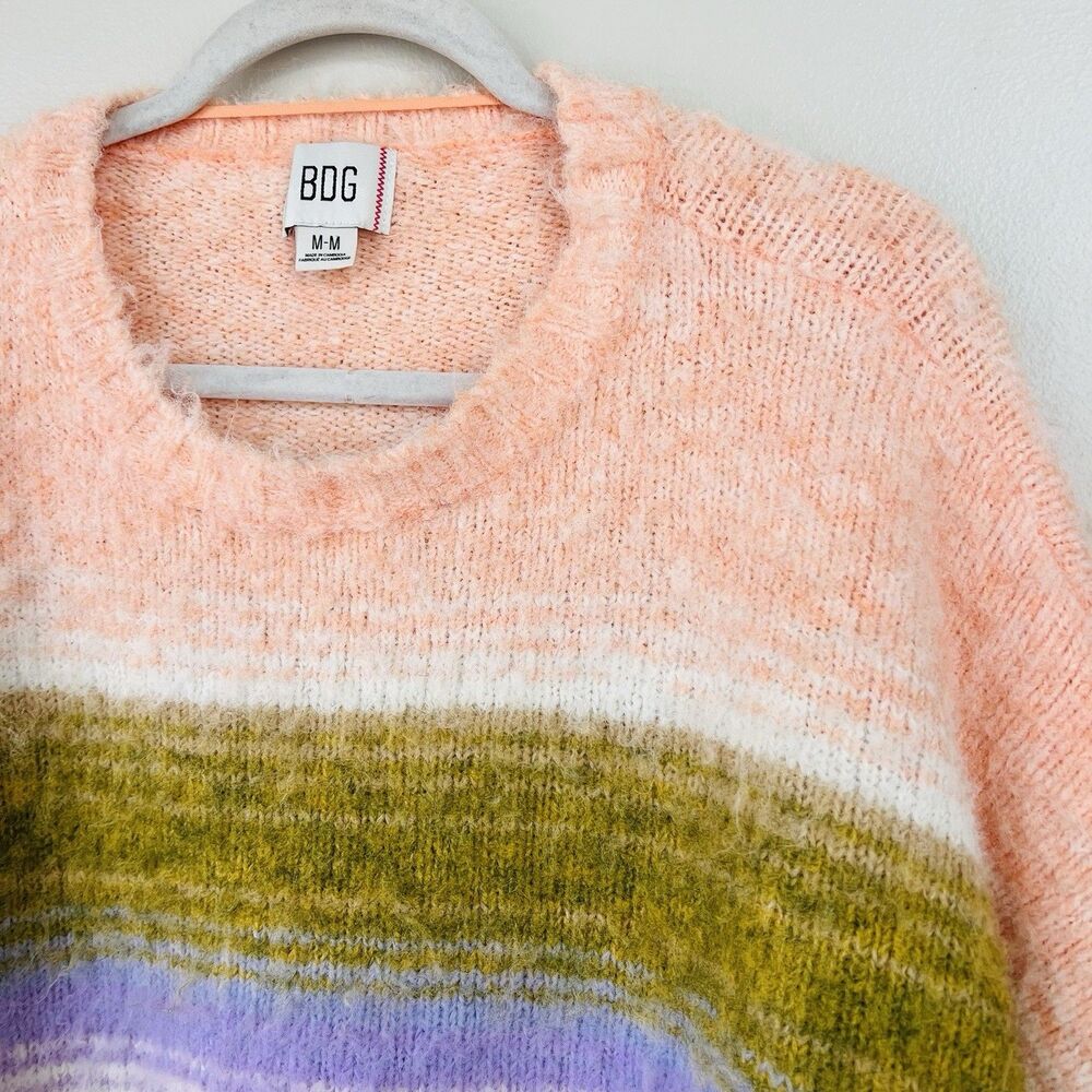 BDG Urban Outfitters Bailey Pink Brushed Knit Oversized Slouchy Y2K Sweater Med - Picture 6 of 9